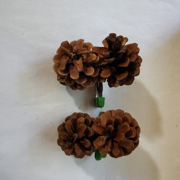 Natural Unscented Wooded Pinecone Clip Ornaments – Holiday Décor – Set of (2) - Picture 5 of 6